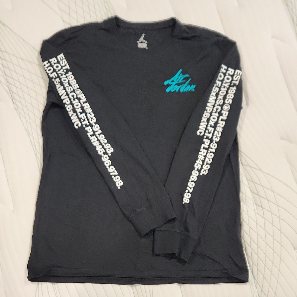 Jordan Black Long Sleeve Tee with Iconic Branding
